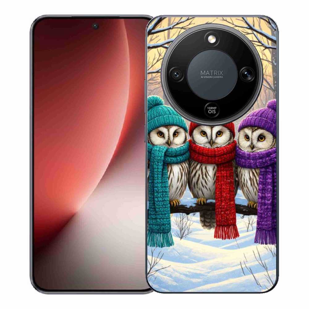 Gél borítás mmCase a Honor Magic 8 Lite 5G számára - bagoly barátok