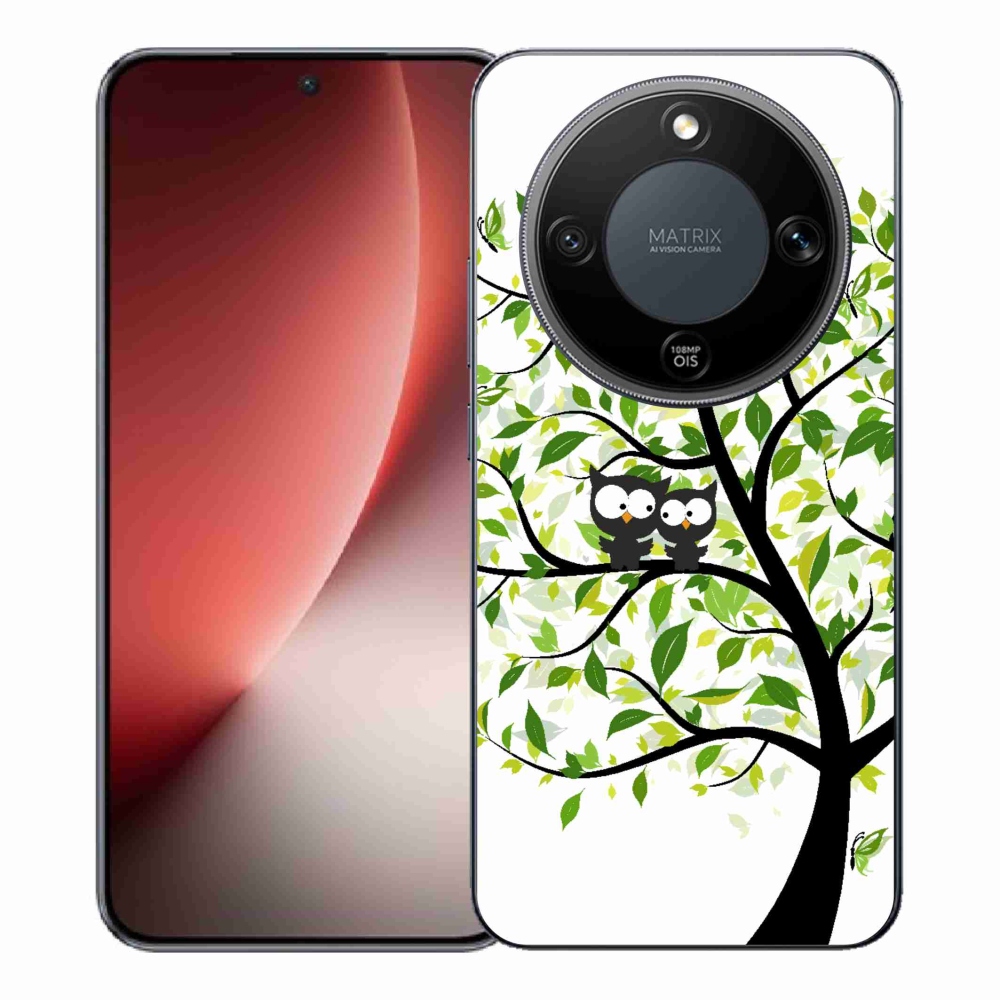 Zselés borítás mmCase a Honor Magic 8 Lite 5G számára - baglyok a fán