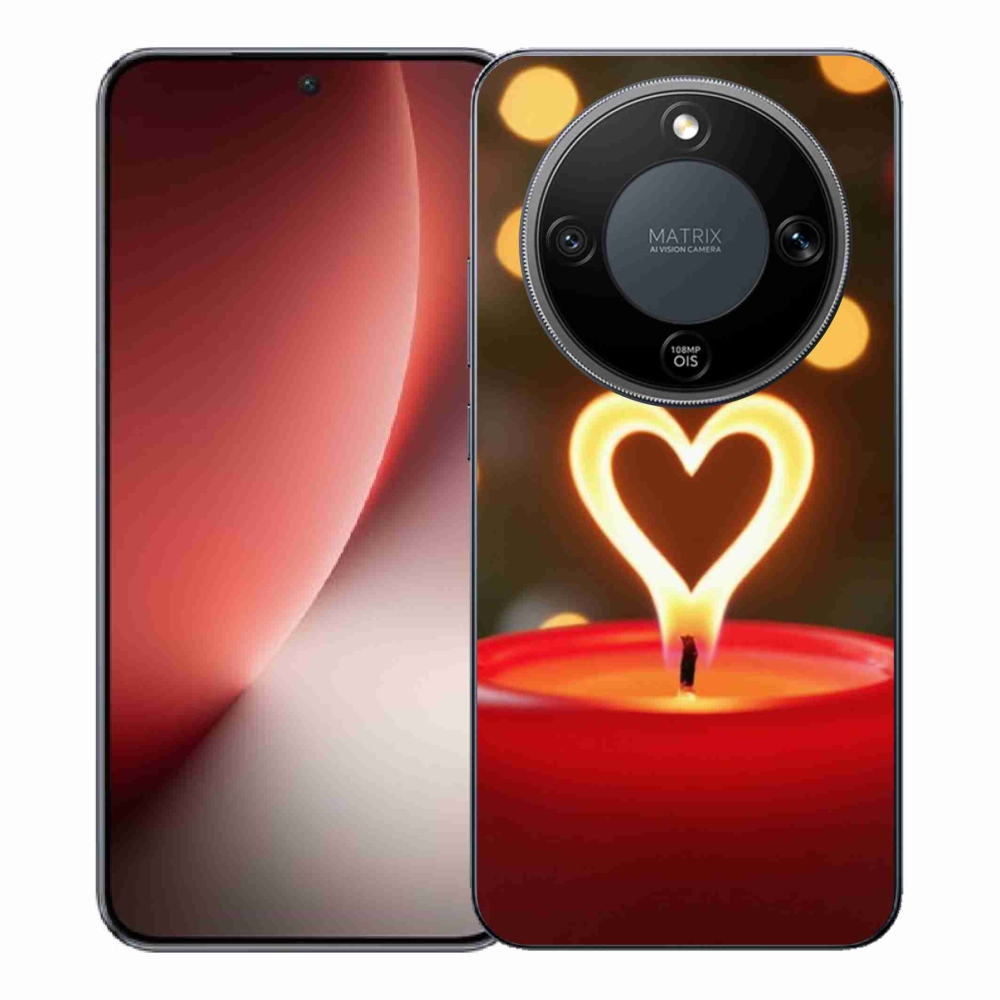 Zselés borítás mmCase a Honor Magic 8 Lite 5G számára - láng szíve