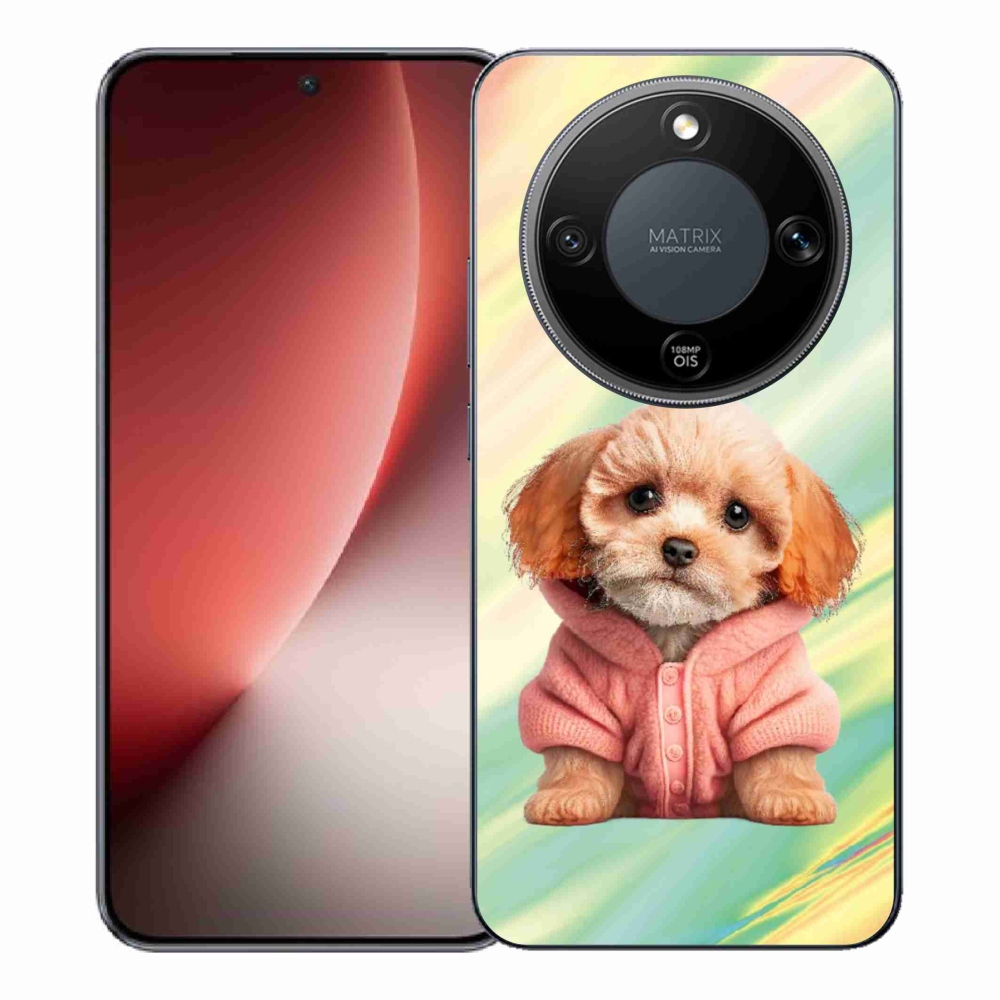 Zselés borítás mmCase a Honor Magic 8 Lite 5G számára - kölyökkutyák pulóverben