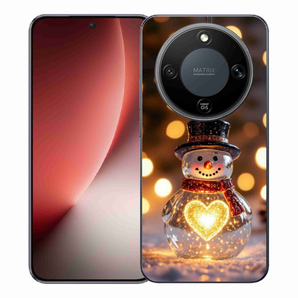 mmCase gél tok az Honor Magic 8 Lite 5G-hez – világító karácsonyi hóember