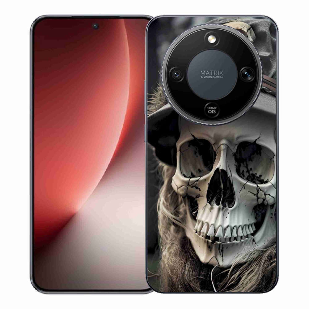 Zselés borítás mmCase a Honor Magic 8 Lite 5G számára - sötét koponya