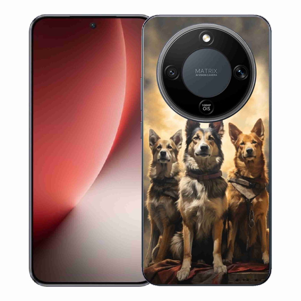 Zselés borítás mmCase a Honor Magic 8 Lite 5G számára - három kutya