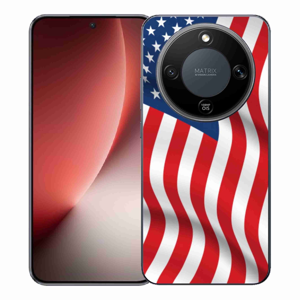 Gél borítás mmCase a Honor Magic 8 Lite 5G számára - amerikai zászló
