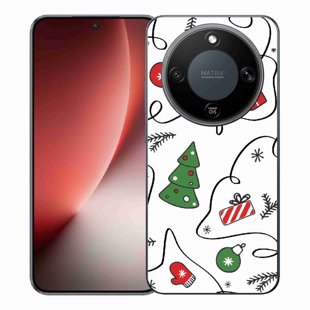 Gél borító mmCase a Honor Magic 8 Lite 5G számára - karácsonyi motívumok