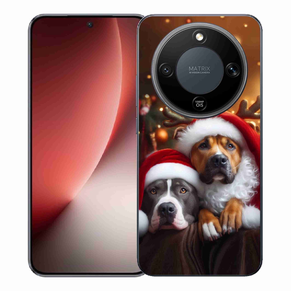 Gél borítás mmCase a Honor Magic 8 Lite 5G számára - Karácsonyi kutyák