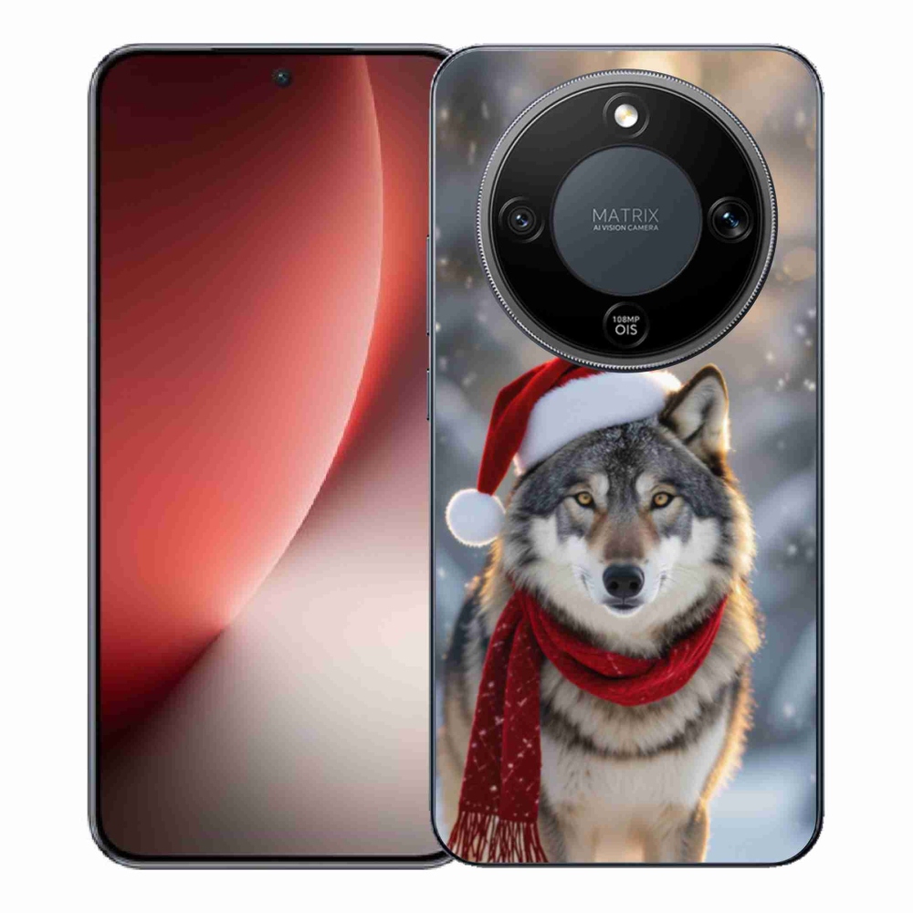 Gél borítás mmCase a Honor Magic 8 Lite 5G számára - Karácsonyi farkas