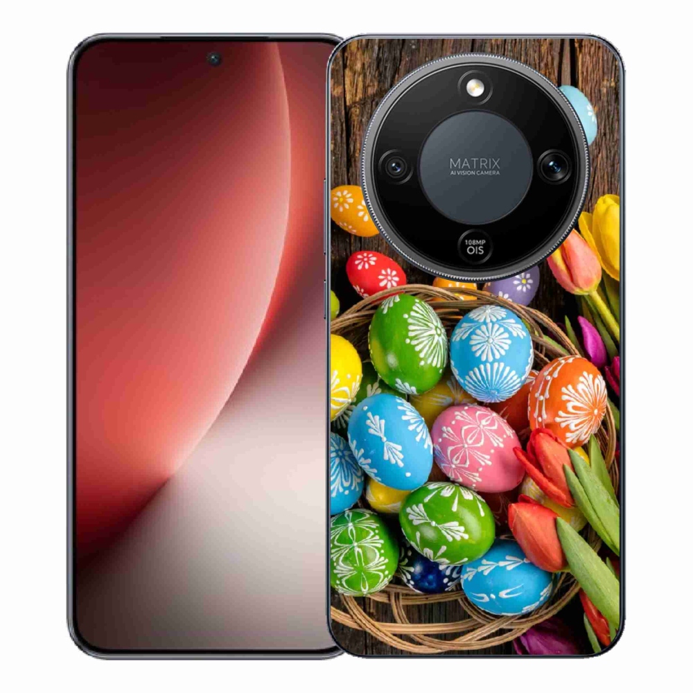 Zselés borítás mmCase a Honor Magic 8 Lite 5G számára - Húsvéti tojások