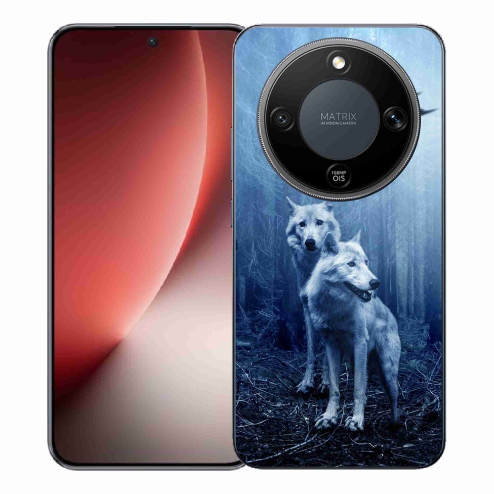 Gél borítás mmCase a Honor Magic 8 Lite 5G számára - farkasok az erdőben