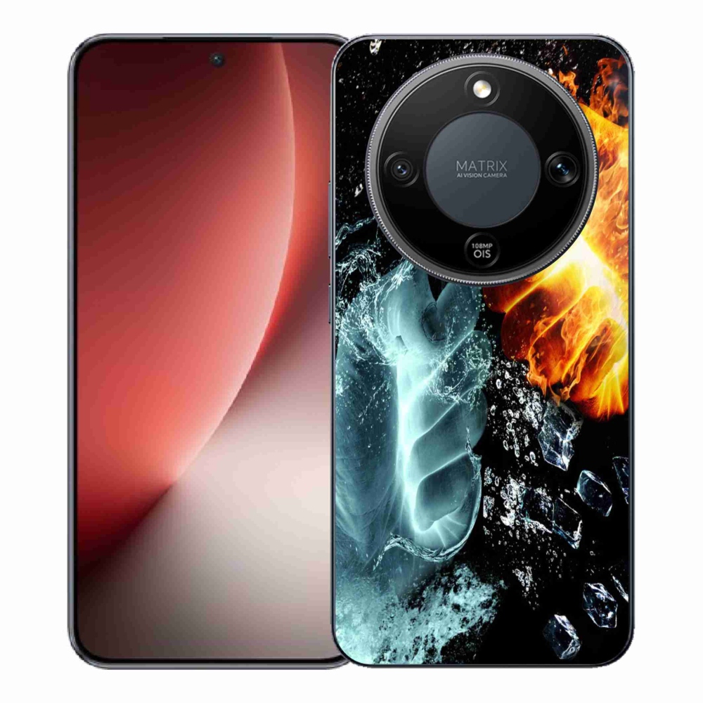 Zselés borítás mmCase a Honor Magic 8 Lite 5G számára - víz és tűz