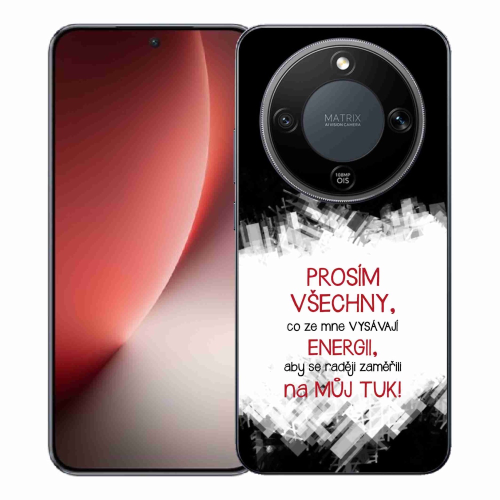 Gél borító mmCase a Honor Magic 8 Lite 5G készülékhez - vicces szöveg 1 piros