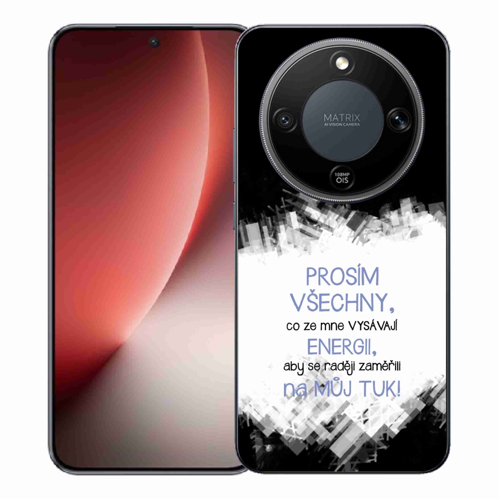 Gél borító mmCase a Honor Magic 8 Lite 5G készülékhez - vicces szöveg 1 kék