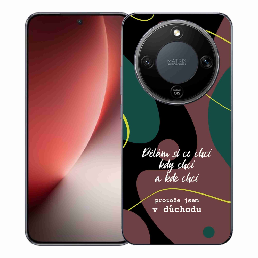 Gél borító mmCase a Honor Magic 8 Lite 5G készülékhez - vicces szöveg 10 fekete háttér