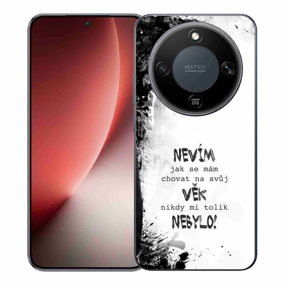 Gél borító mmCase a Honor Magic 8 Lite 5G készülékhez - vicces szöveg 14 fehér háttér