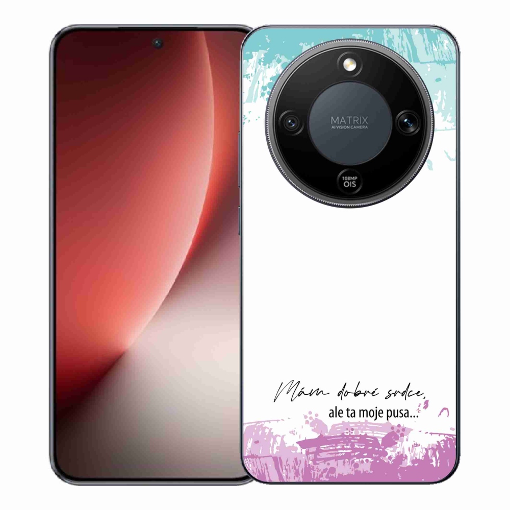 Gél borító mmCase a Honor Magic 8 Lite 5G készülékhez - vicces szöveg 3 fehér háttérrel