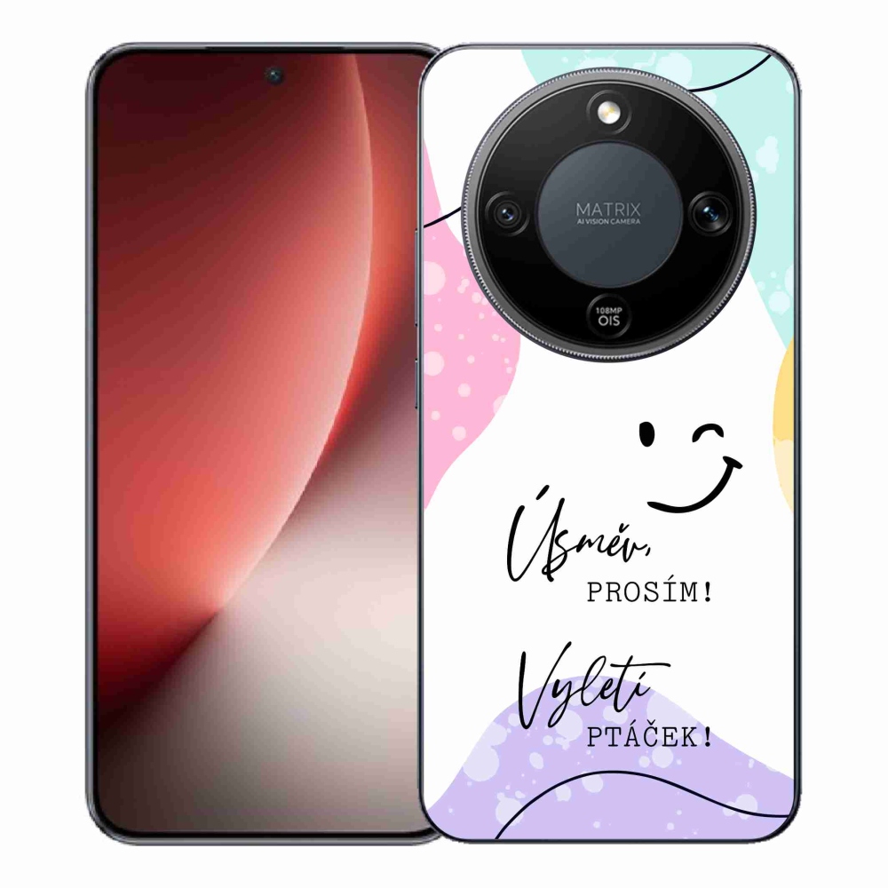 Gél borító mmCase a Honor Magic 8 Lite 5G számára - vicces szöveg 4 fehér háttérrel