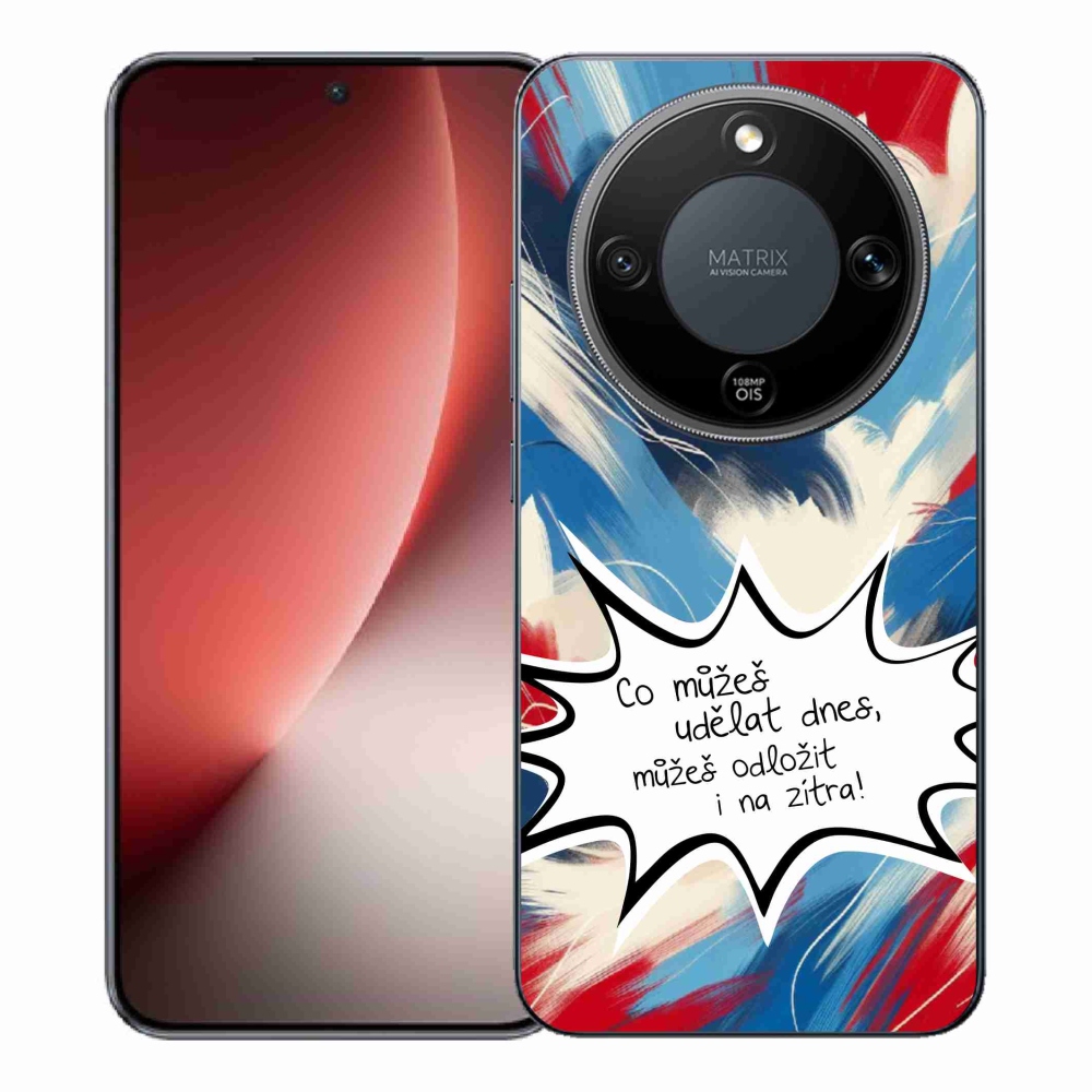 Gél borító mmCase a Honor Magic 8 Lite 5G készülékhez - vicces szöveg 9 fehér háttér