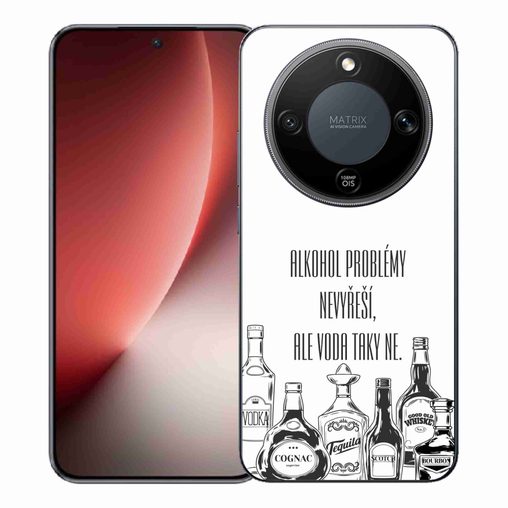 Gél borító mmCase a Honor Magic 8 Lite 5G számára - vicces szöveg fehér háttérrel