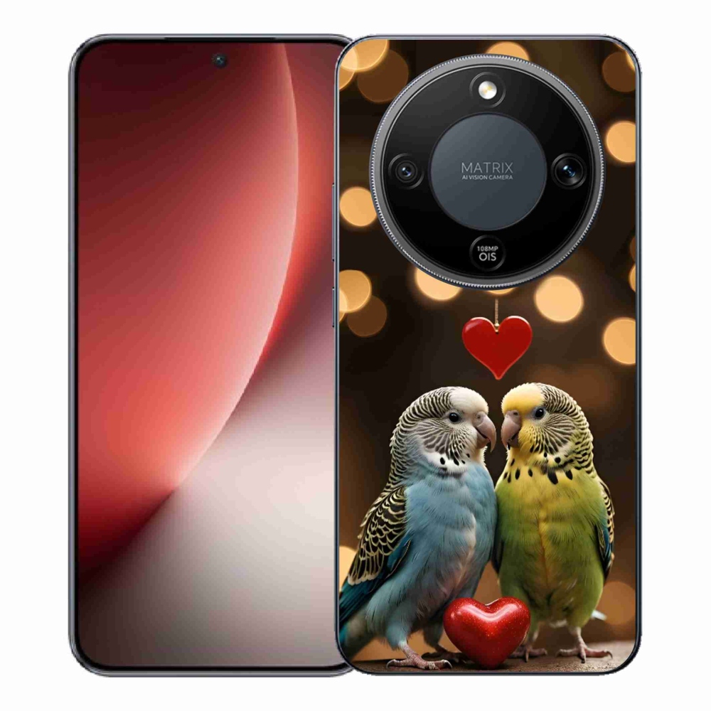 mmCase géltok az Honor Magic 8 Lite 5G-hez – szerelmes papagájok