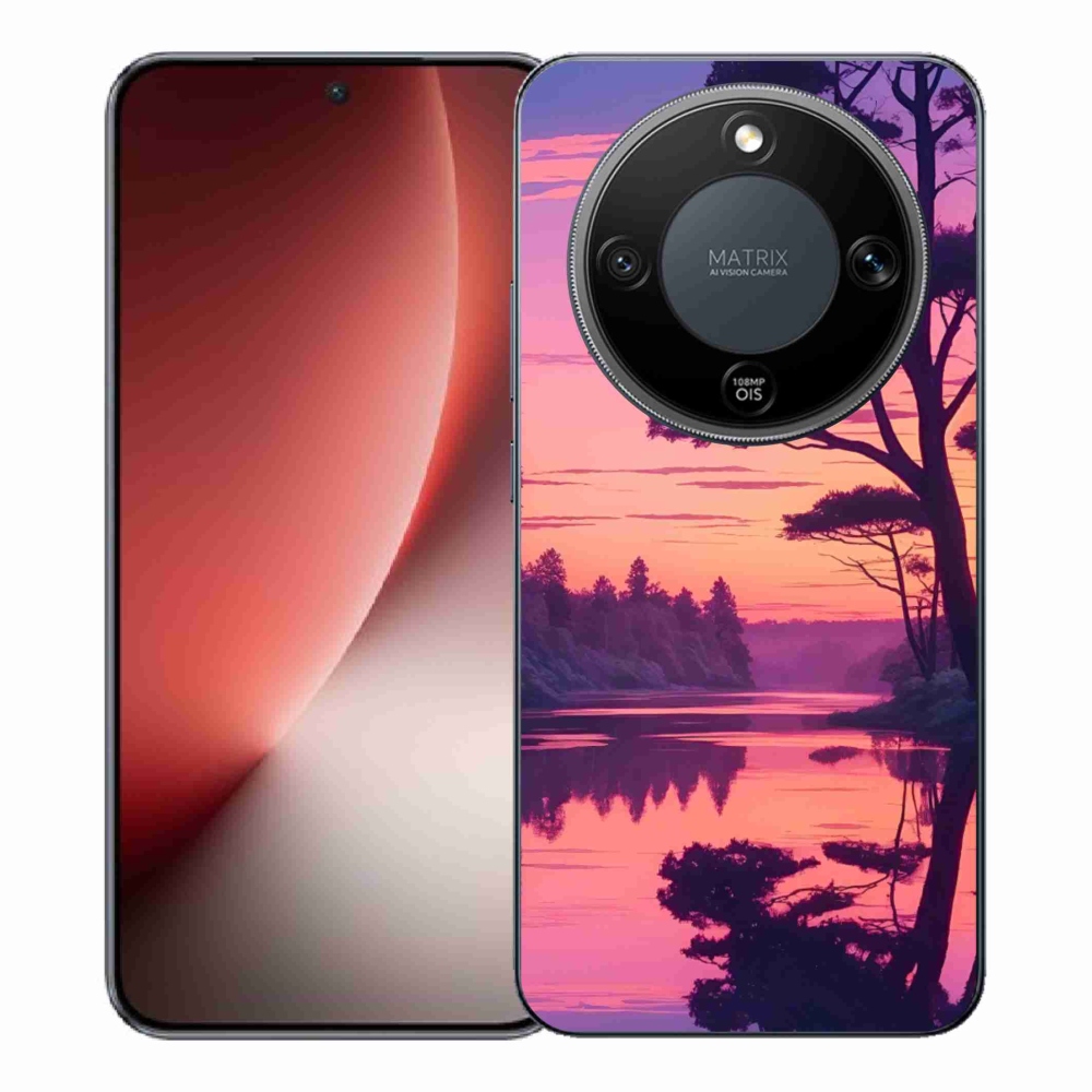 Gél borítás mmCase a Honor Magic 8 Lite 5G számára - naplemente a tó felett