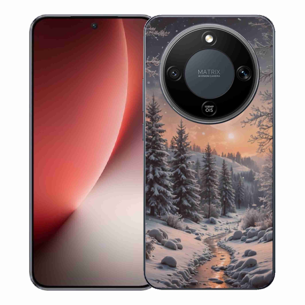 Gél borítás mmCase a Honor Magic 8 Lite 5G számára - téli táj 2