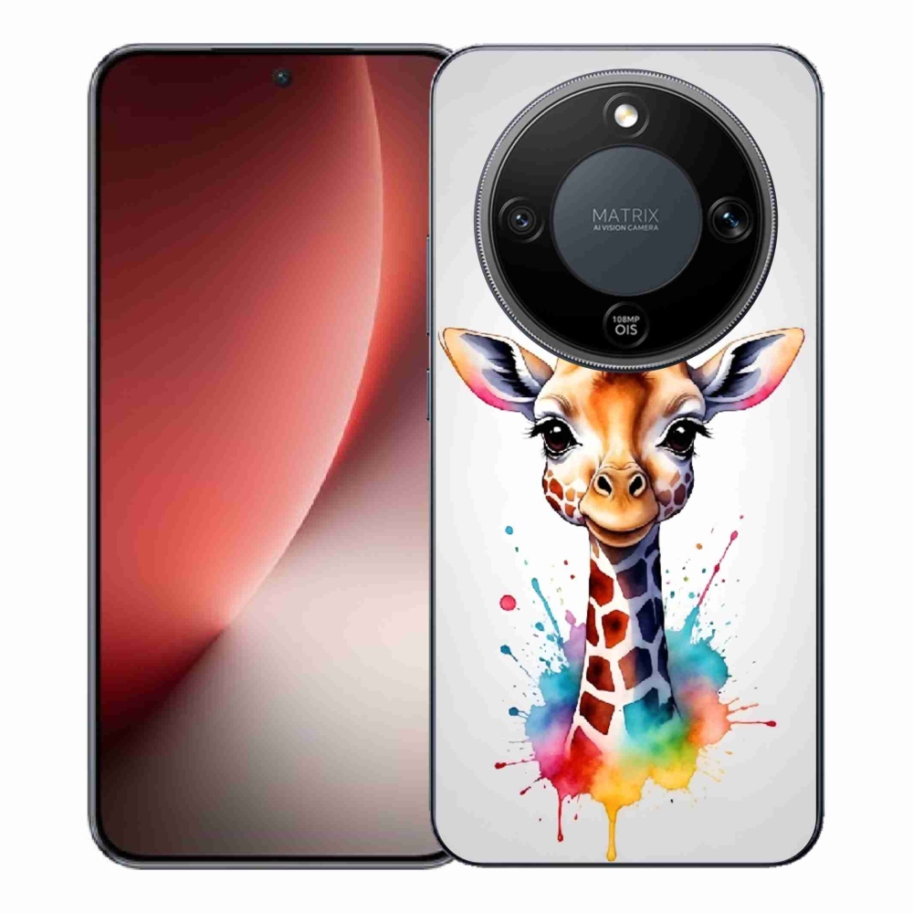 Zselés borítás mmCase a Honor Magic 8 Lite 5G készülékhez - zsiráf 1