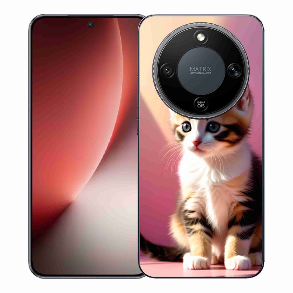 Gél borítás mmCase a Honor Magic 8 Lite 5G számára - kíváncsi cica 2