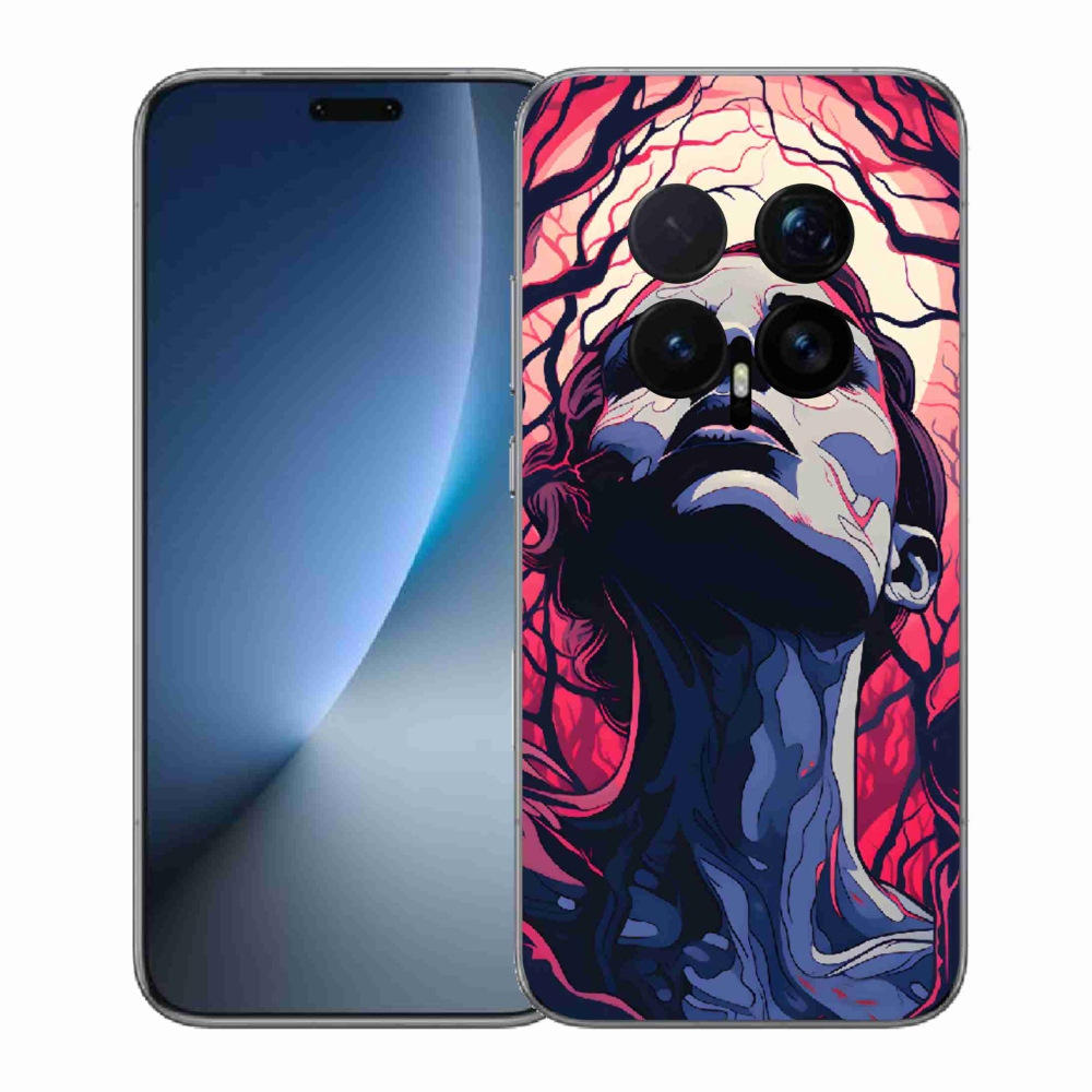 Zselés borítás mmCase a Honor Magic 8 Pro számára - absztrakt arc