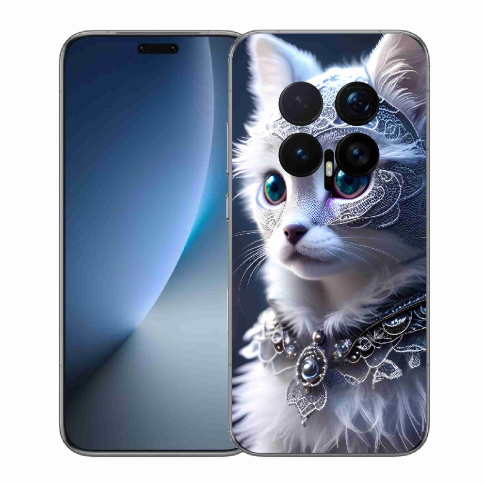 Zselés borítás mmCase a Honor Magic 8 Pro-hoz - fehér macska