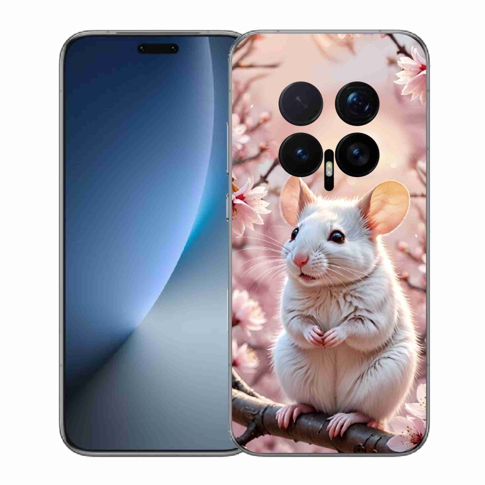 mmCase gél tok az Honor Magic 8 Pro-hoz – fehér egér egy ágon
