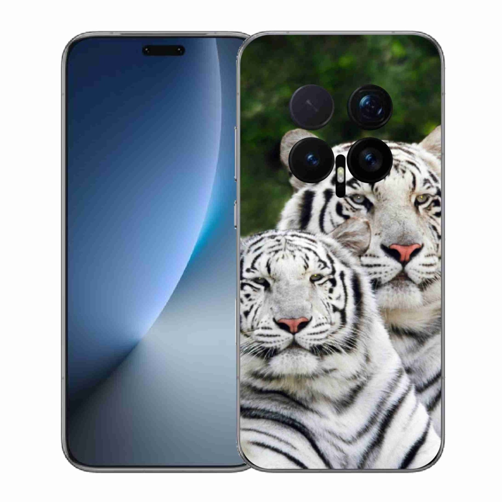 Zselés borítás mmCase a Honor Magic 8 Pro-hoz - fehér tigrisek
