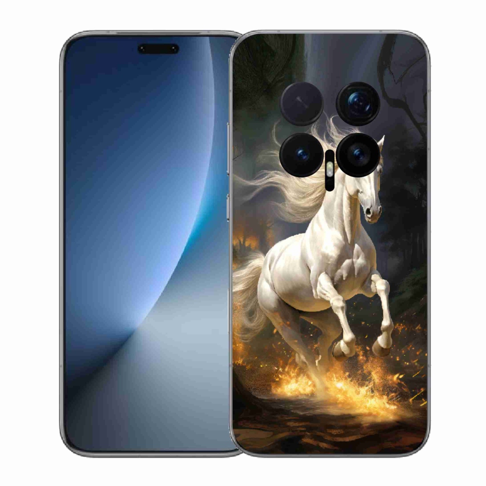 Zselés borítás mmCase a Honor Magic 8 Pro-hoz - fehér ló 2