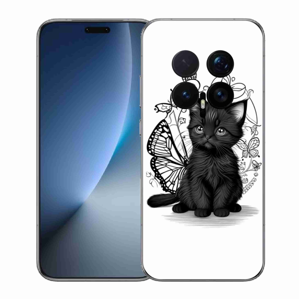 Zselés borítás mmCase a Honor Magic 8 Pro-hoz - fekete cica