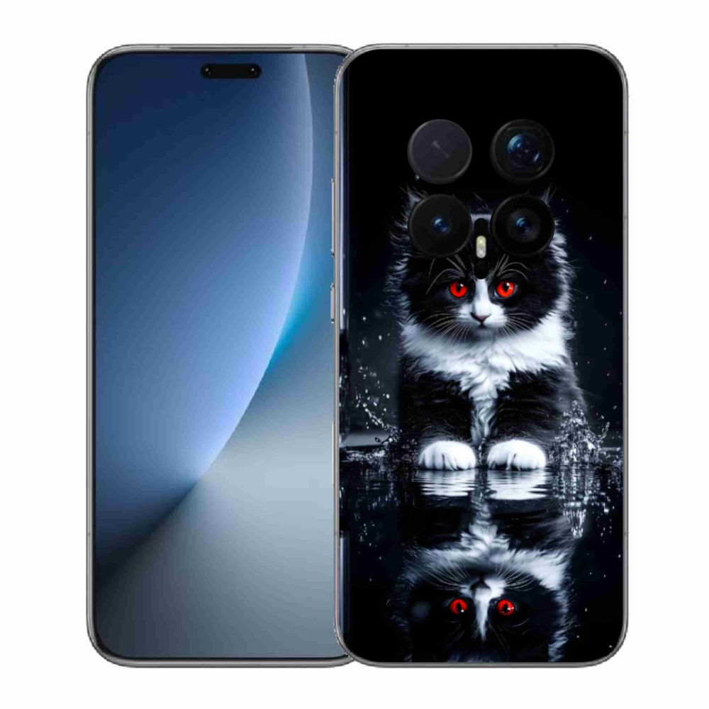 Zselés borítás mmCase a Honor Magic 8 Pro-hoz - fekete-fehér cica