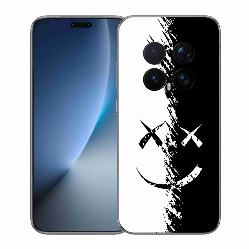 Zselés borítás mmCase a Honor Magic 8 Pro-hoz - fekete-fehér mosolygó