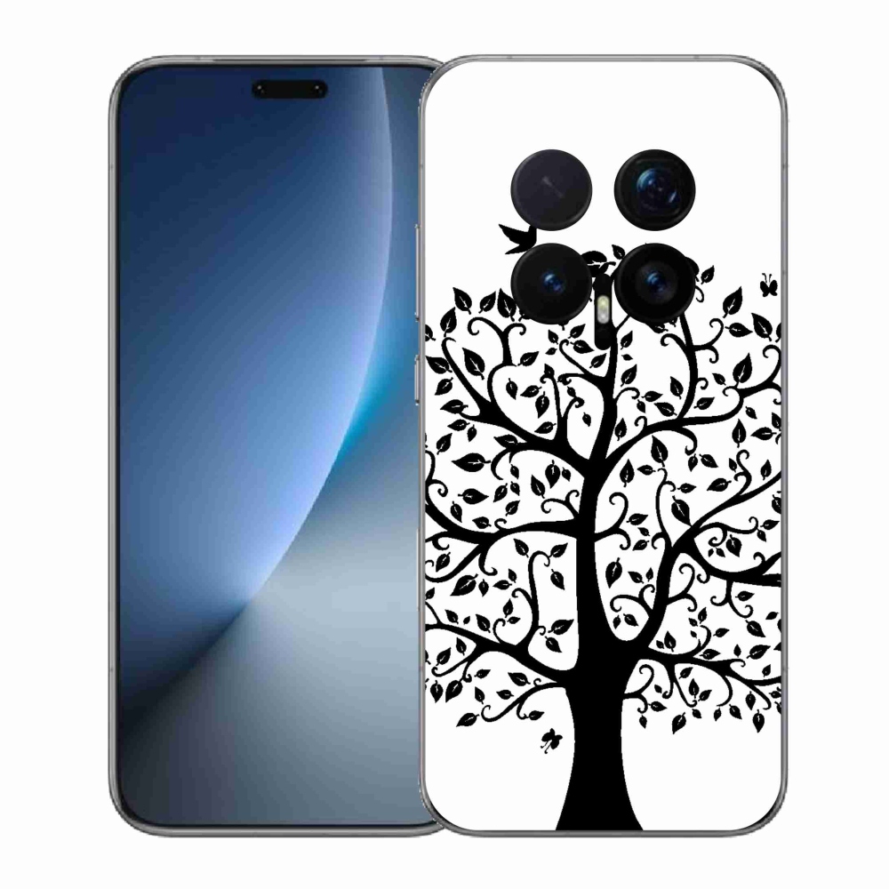 Zselés borítás mmCase a Honor Magic 8 Pro-hoz - fekete-fehér fa