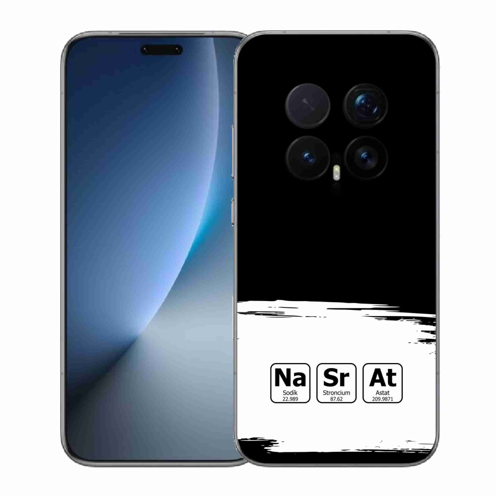 Gél borítás mmCase a Honor Magic 8 Pro készülékre - kémiai elemek fehér és fekete háttérrel