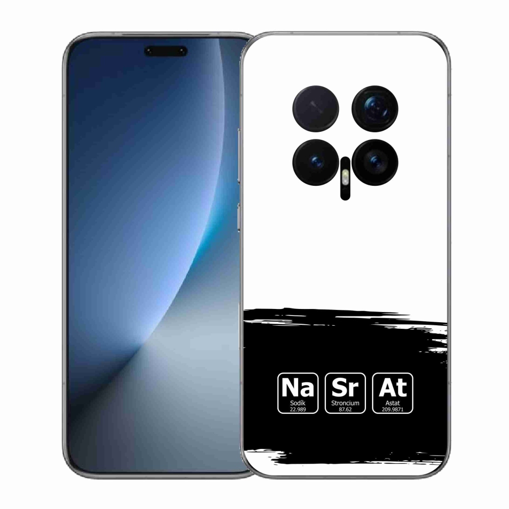 Gél borító mmCase a Honor Magic 8 Pro készülékre - kémiai elemek fekete és fehér háttérrel