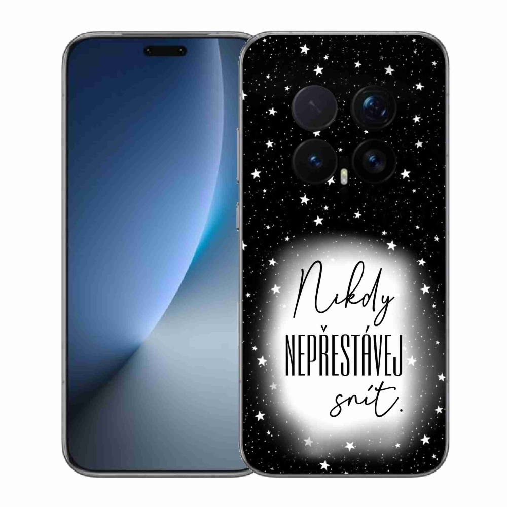 Gél borítás mmCase a Honor Magic 8 Pro készülékhez - Idézet 1 fehér és fekete háttérrel