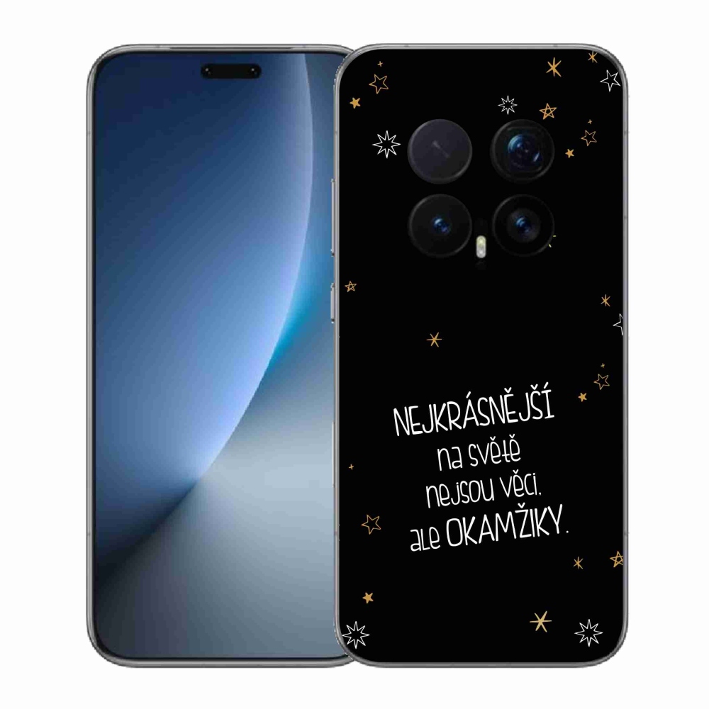 Gél borítás mmCase a Honor Magic 8 Pro készülékhez - Idézet 4 fekete háttér