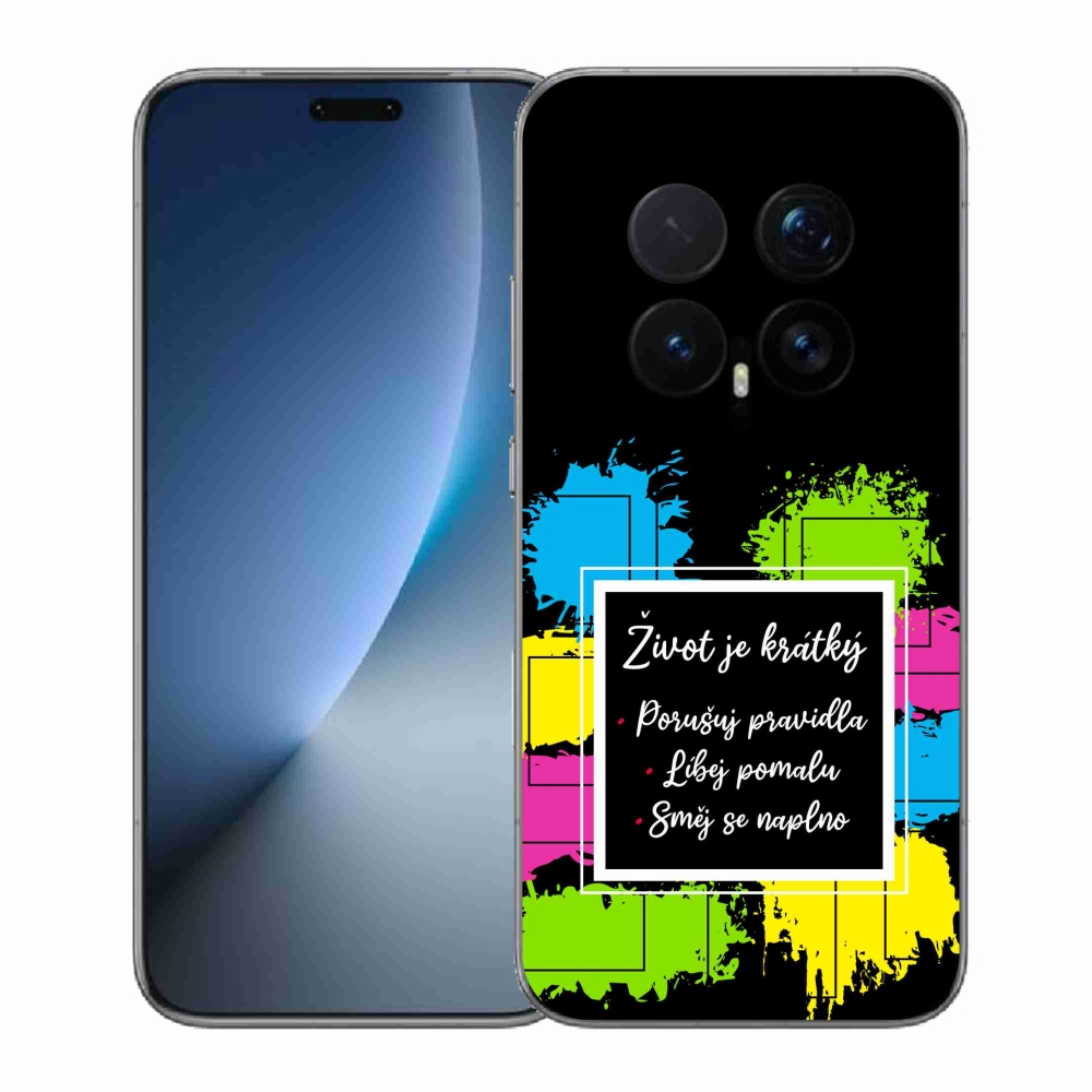 Gél borítás mmCase a Honor Magic 8 Pro készülékhez - Idézet 5 fekete háttér