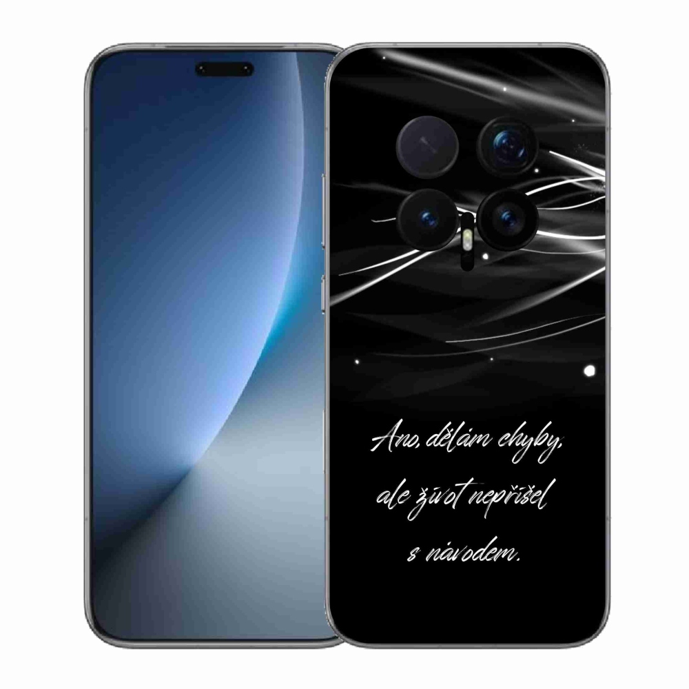 Gél borító mmCase a Honor Magic 8 Pro készülékhez - idézem fekete háttér