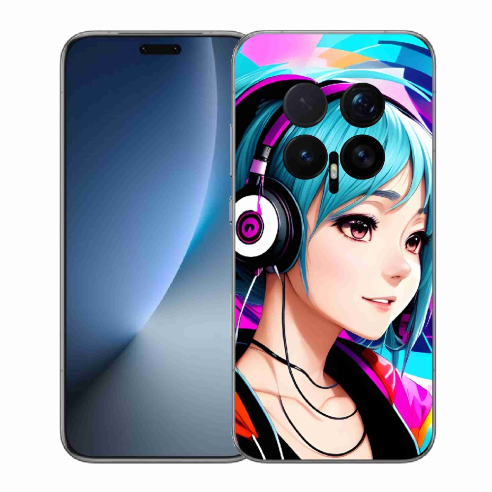 Gél borítás mmCase a Honor Magic 8 Pro-hoz - lány fejhallgatóval