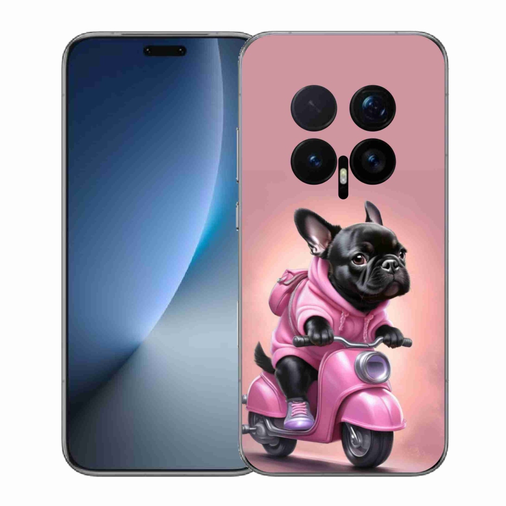Zselés borítás mmCase a Honor Magic 8 Pro-hoz - Francia bulldog egy robogón