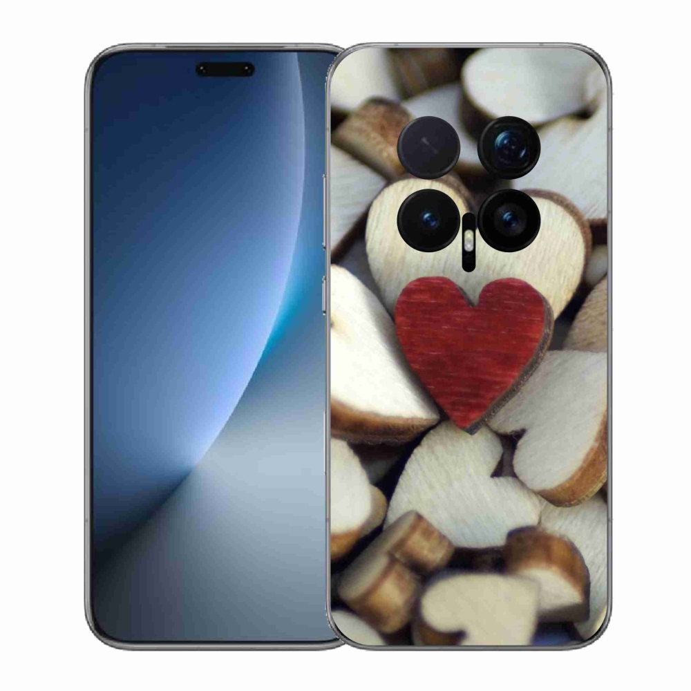 Zselés borítás mmCase a Honor Magic 8 Pro-hoz - gravírozott piros szív