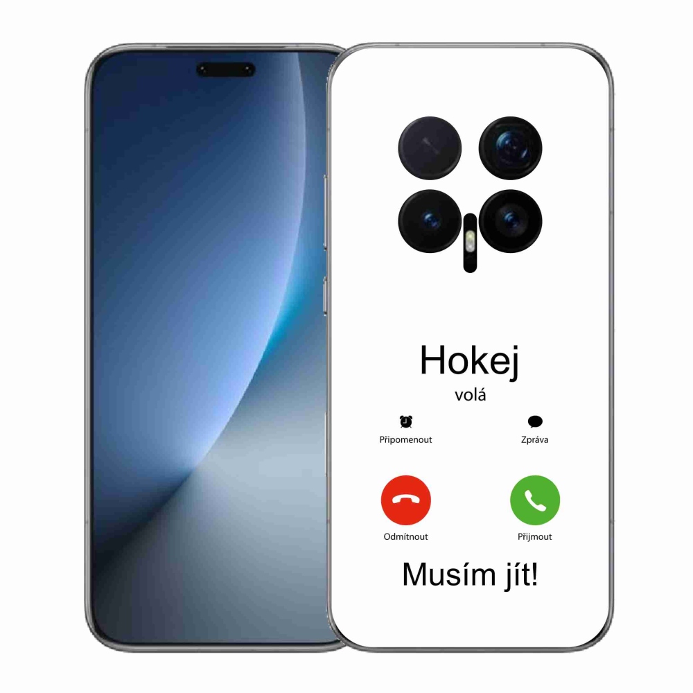 Gél borítás mmCase a Honor Magic 8 Pro - hoki hívások fehér háttérrel
