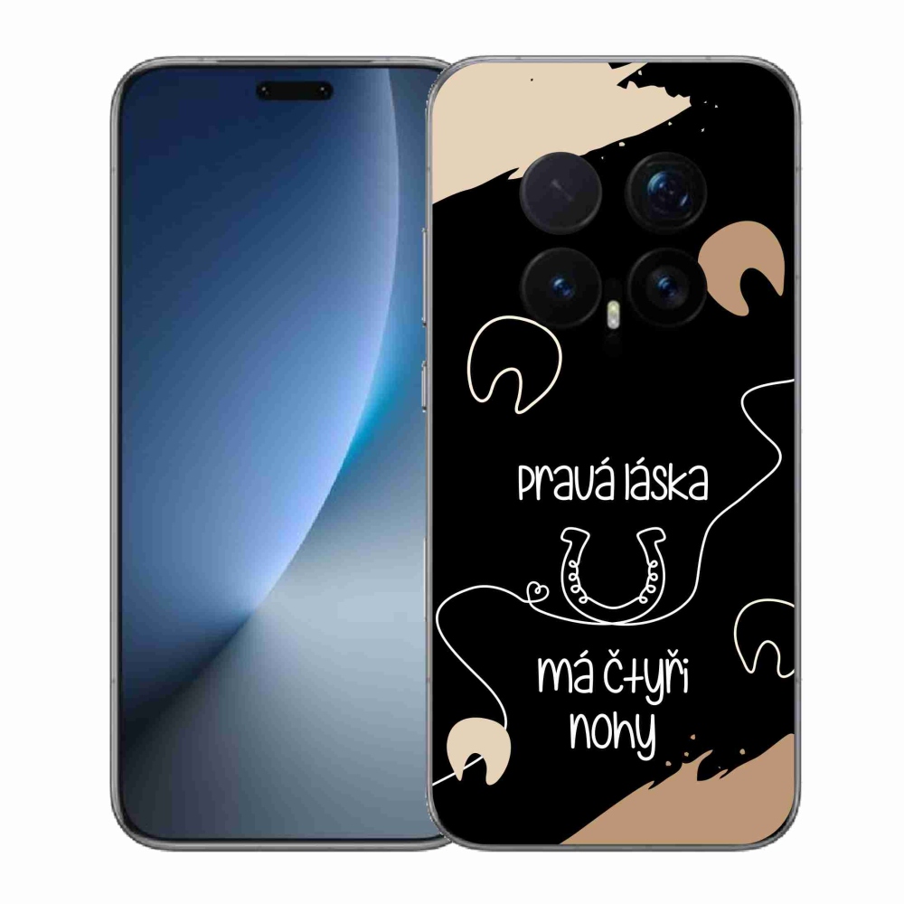 Gél borító mmCase a Honor Magic 8 Pro készülékhez - Ló motívum fekete háttér