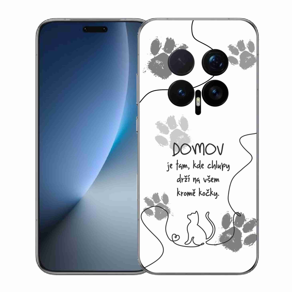 Gél borító mmCase a Honor Magic 8 Pro készülékhez - macska motívum fehér háttérrel