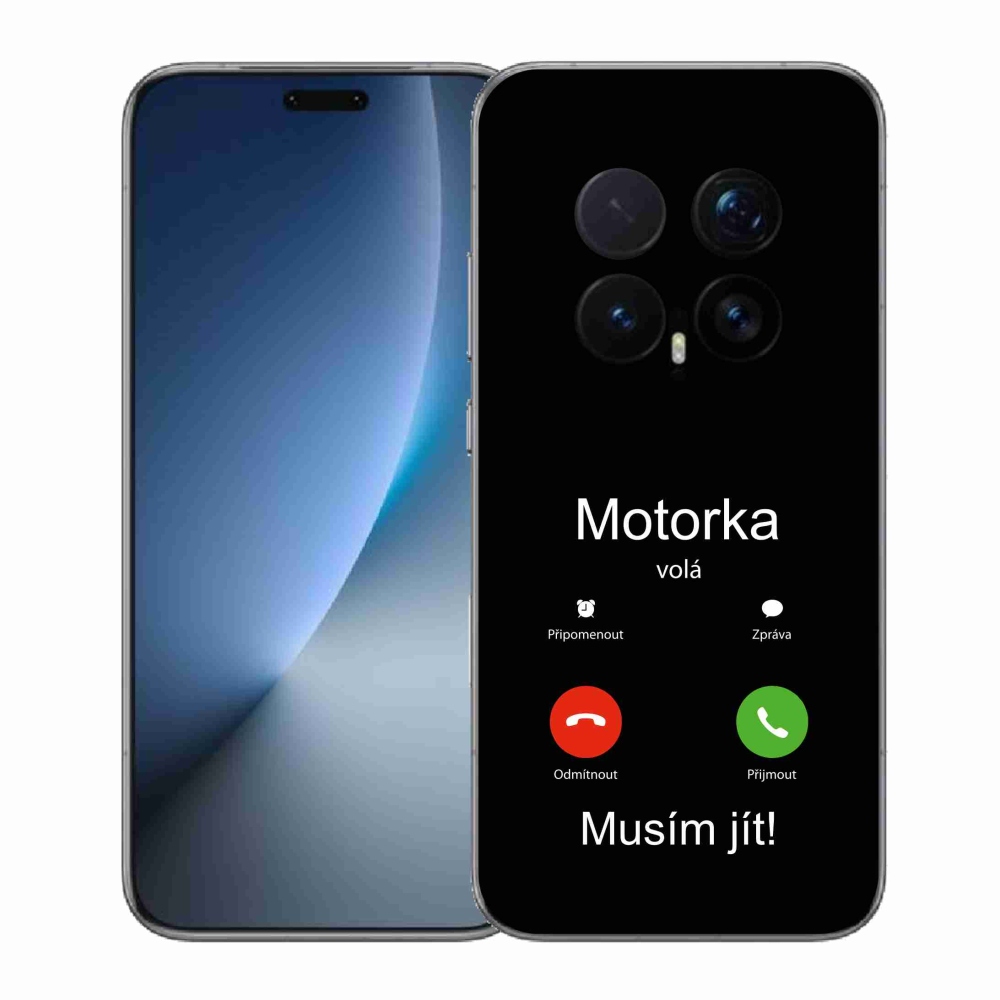 Gél borító mmCase a Honor Magic 8 Pro készülékre - motoros hívások fekete háttérrel