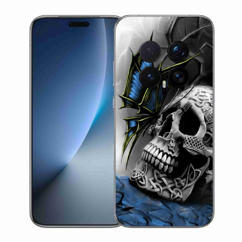 Zselés borítás mmCase a Honor Magic 8 Pro-hoz - pillangó és koponya